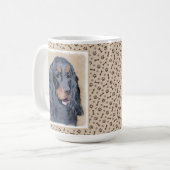 Mug Gordon Setter Peinture - Joli art original chien (Devant gauche)