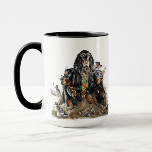 Mug Gordon Setters, Passion pour les oiseaux, Art (Gauche)