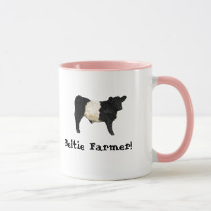Mug Gorgeous Belge Galloway Steer Cutout Beltie Farm