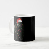 Mug Gorilla avec Père Noël Casquette Noël Lumières Tsh (Devant gauche)