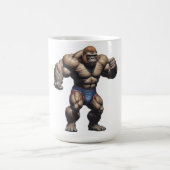 Mug Gorilla Bodybuilder Pop Art Cartoon Drawing (Centre)