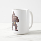 Mug Gorilla Bodybuilder Weight Lifter Pop Art Cartoon (Devant droit)