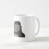 Mug Gorilla cueillir le nez à l'aide du Doodle à doigt (Devant droit)