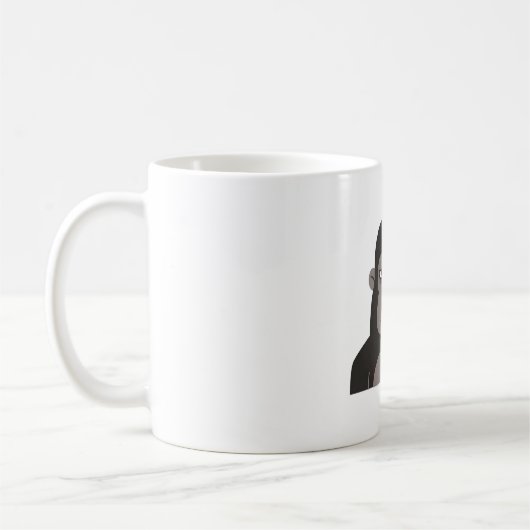 Mug Gorilla cueillir le nez à l'aide du Doodle à doigt (Gauche)