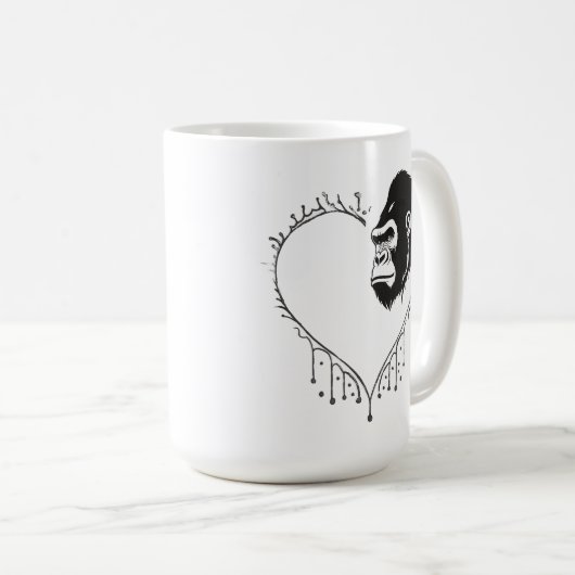 Mug Gorilla Heartbeat (Devant droit)
