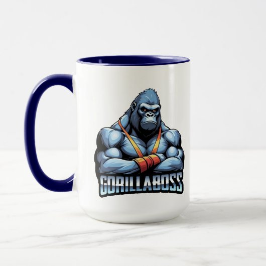 Mug GorillaBoss - Graphisme de gorille amusant  - Gori (Gauche)