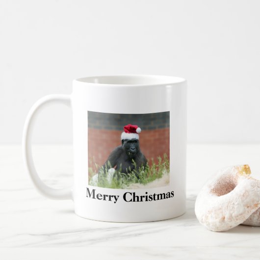 Mug Gorille à Noël (Avec donut)