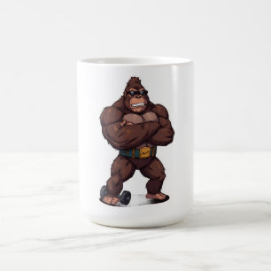 Mug Gorille Bodybuilder Haltérophile Pop Art Cartoon