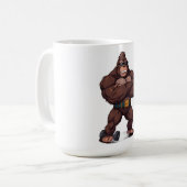 Mug Gorille Bodybuilder Haltérophile Pop Art Cartoon (Devant gauche)