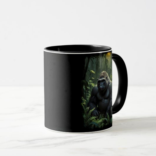 Mug Gorille du Silverback dans la jungle rwandaise (Devant droit)
