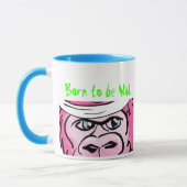 Mug Gorille rose avec le bandeau (Gauche)