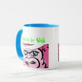 Mug Gorille rose avec le bandeau (Devant gauche)
