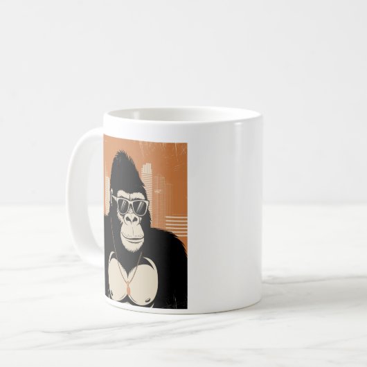 Mug gorille stylisée (Devant gauche)