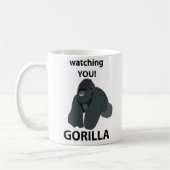 Mug Gorille Vous Regardant Drôle Gorille (Gauche)