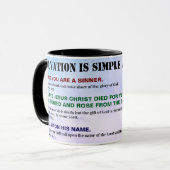 Mug Gospel ABC'S of Salvation Christian KJV Bible (Devant gauche)