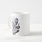Mug Goth Anatomie Squelette Main Éffrayant Fantômes (Devant gauche)