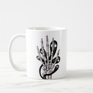 Mug Goth Anatomie Squelette Main Éffrayant Fantômes
