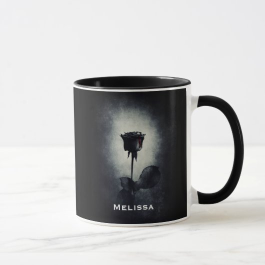 Mug Goth Black Rose Dripping Blood (Droite)