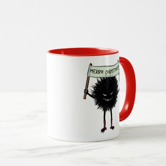 Mug Goth Caractère de Noël Malin Bug (Devant droit)