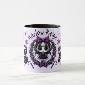 Mug Goth fille mignonne violet et noir Noël gothique (Centre)