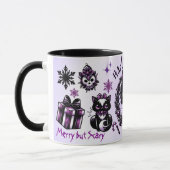 Mug Goth fille mignonne violet et noir Noël gothique (Gauche)