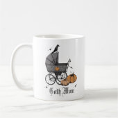 Mug Goth Maman Halloween Baby Carriage Corbeau (Gauche)