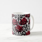 Mug Goth Red Roses sur Arrière - plan blanc #1 (Devant droit)