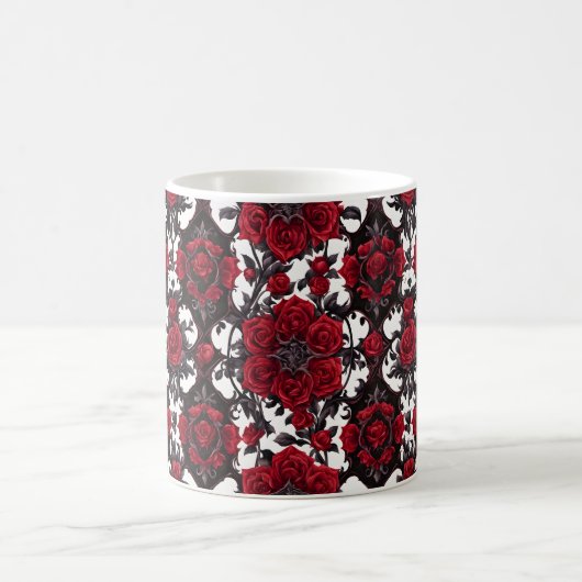 Mug Goth Red Roses sur Arrière - plan blanc #4 (Centre)