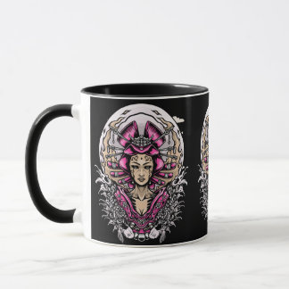 Mug Goth rose et noir