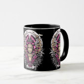 Mug Goth rose et noir (Devant droit)