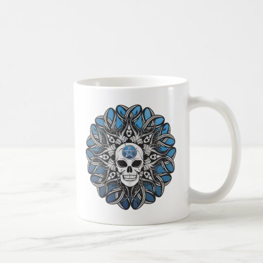Mug Goth Skull - Bleu (Droite)