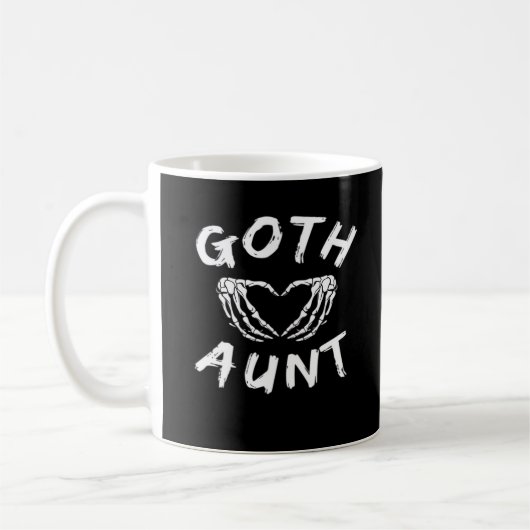 Mug Goth Tante Funny Emo Tante Punk mignonne Squelette (Gauche)