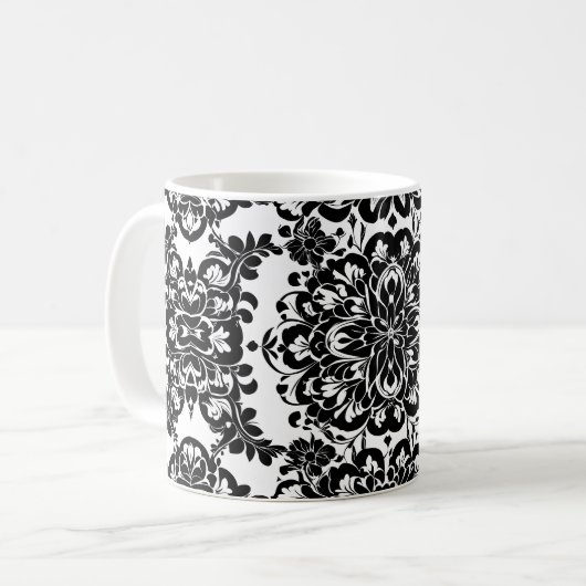 Mug Goth victorien noir et blanc #3 (Devant gauche)
