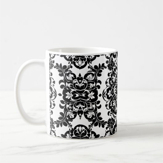 Mug Goth victorien noir et blanc #3 (Gauche)