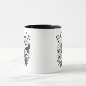 Mug Gothic Crow F-Caw-F Humor Funny Essential Retro Cl (Centre)
