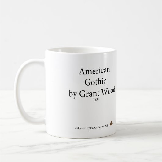 Mug Gothique américain avec la dunette heureuse (Gauche)