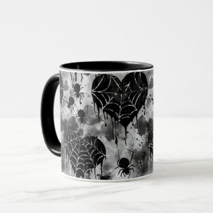 Mug Gothique Amour Éffrayant Spider Web avec Coeurs