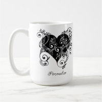 Gothique Coeur Noir Tatouage Art Design Personnali