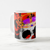 Mug Gothique Crâne Roses rouges (Devant gauche)