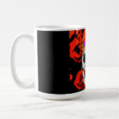 Mug Gothique Crâne Roses rouges (Gauche)