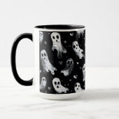 Mug Gothique Éffrayant Valentin Fantômes avec Coeurs (Gauche)
