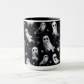 Mug Gothique Éffrayant Valentin Fantômes avec Coeurs (Centre)