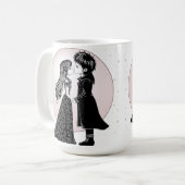 Mug Gothique Emo Enfants Kiss Valentine's Day (Devant gauche)