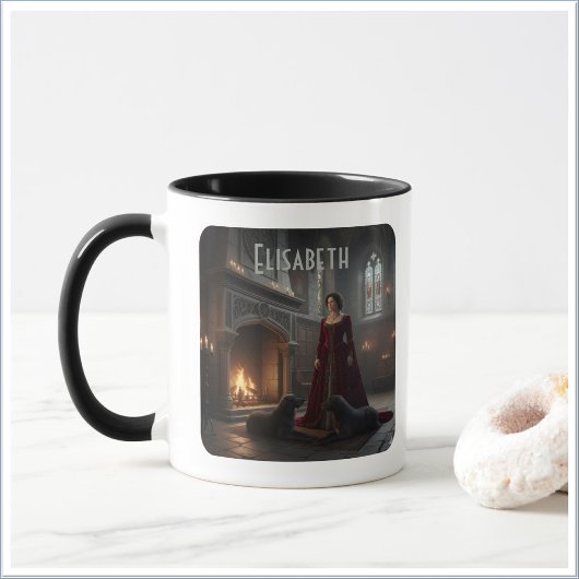 Mug Gothique Médiévale Demoiselle Dans Château avec Ch