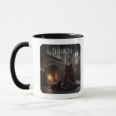 Mug Gothique Médiévale Demoiselle Dans Château avec Ch (Gauche)
