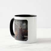 Mug Gothique Médiévale Demoiselle Dans Château avec Ch (Devant gauche)