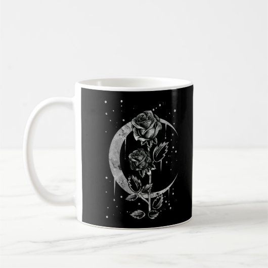 Mug Gothique Moon Rose Croissant de cuisine Art (Gauche)