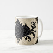 Mug Gothique noir Damas (Devant droit)