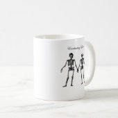 Mug Gothique Squelette Couple (Blanc) Classique (Devant droit)