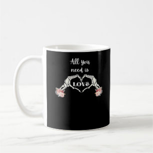 Mug Gothique Valentines Classique - Squelette Mains Co